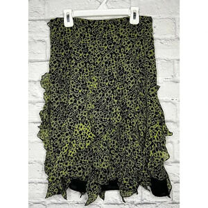 Vintage Kay Unger NY 100% silk tiered frills & ruffles skirt, size 8.